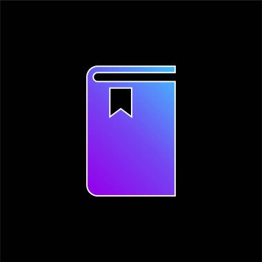 Kitap mavi gradyan vektör simgesi