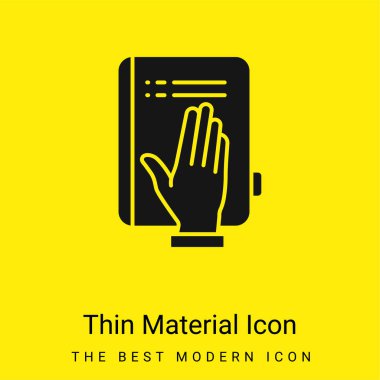 Book minimal bright yellow material icon clipart