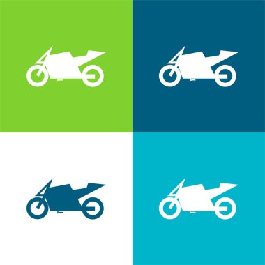Büyük Yarış Motoru Düz Düz Renk en az simge kümesi