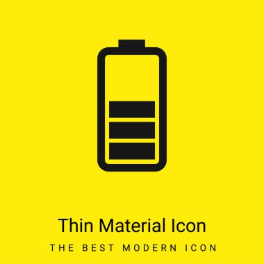 Battery Status minimal bright yellow material icon clipart