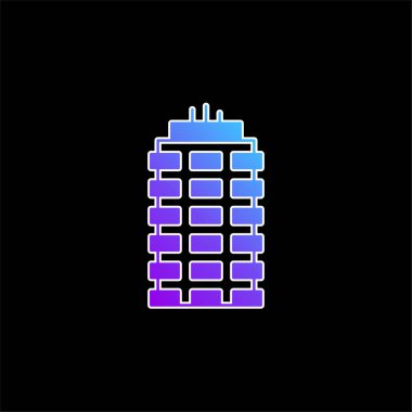 Daire mavi gradyan vektör simgesi