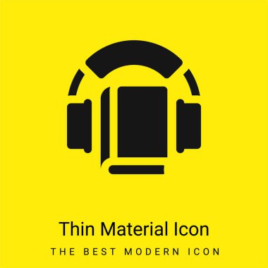 Audiobook minimal parlak madde simgesi