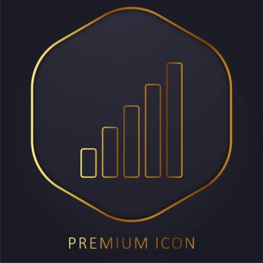 Çubuk Çizelgesi Altın Çizgi prim logosu veya simgesi