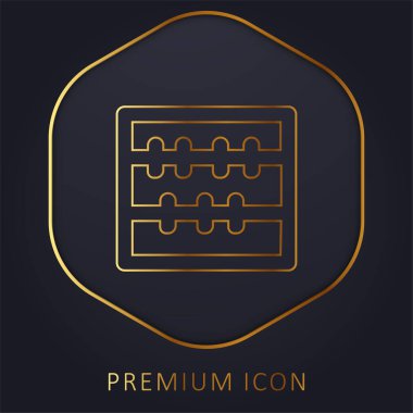 Abaküs Matematik Aracı Altın Hat prim logosu veya simgesi