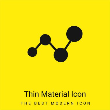 Analitik Grafik Sembolü Asgari parlak sarı malzeme simgesi