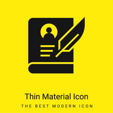Biography minimal bright yellow material icon clipart