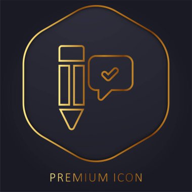 Agree golden line premium logo or icon clipart
