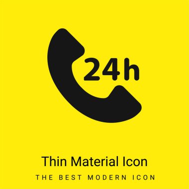 24 Saat Hizmet Asgari parlak sarı malzeme simgesi
