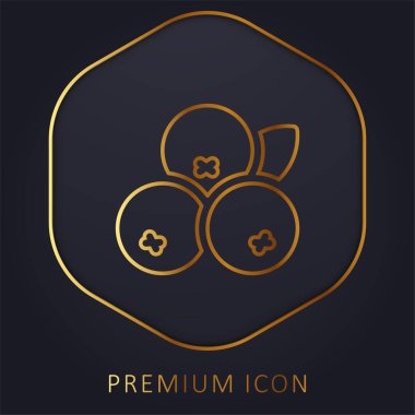 Acai altın çizgisi prim logosu veya simgesi