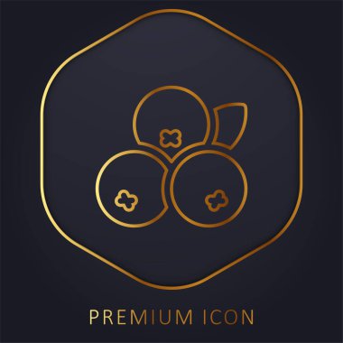 Acai golden line premium logo or icon clipart