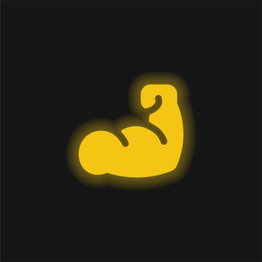 Kol sarısı parlak neon simgesi