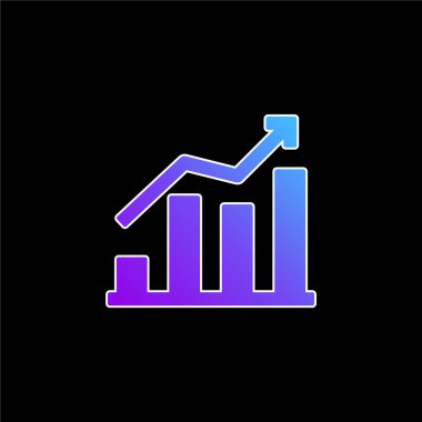 Çubuk mavi gradyan vektör simgesi