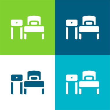 Yatak Düz 4 renk en küçük simge kümesi