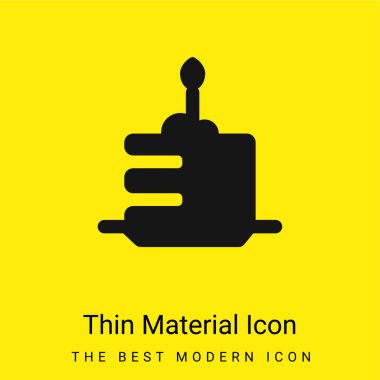 Doğum günü pastası Asgari düzeyde parlak sarı malzeme simgesi