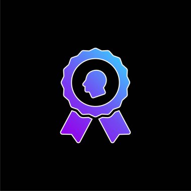 Ödül mavi gradyan vektör simgesi