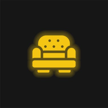 Koltuk sarı parlak neon simgesi