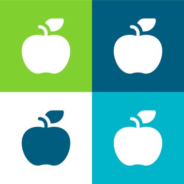 Apple Düz 4 renk en küçük simge kümesi