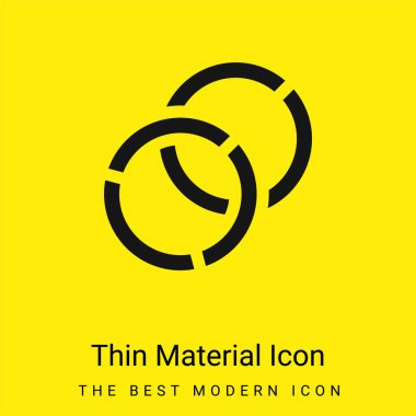 Bangles minimal bright yellow material icon clipart
