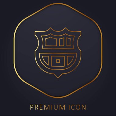 Barcelona golden line premium logo or icon