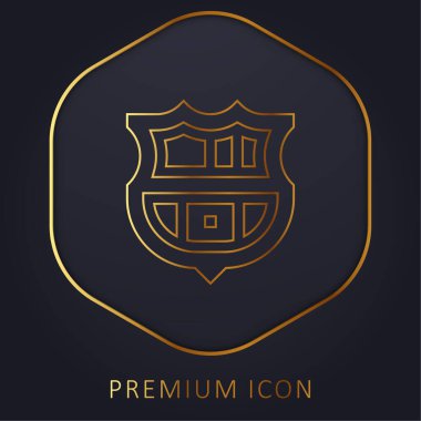 Barcelona golden line premium logo or icon clipart