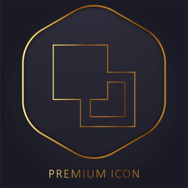 Arkaplan altın çizgi premium logosu veya simgesi