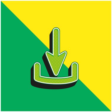 Ok Yeşil ve Sarı modern 3d vektör simgesi logosu