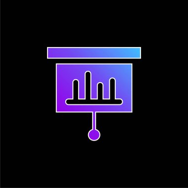 Çubuk Mavi Gradyan vektör simgesi