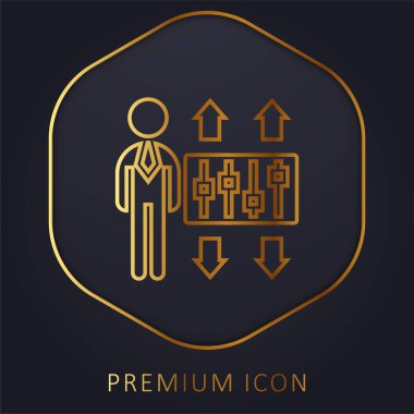 Adaptation golden line premium logo or icon clipart