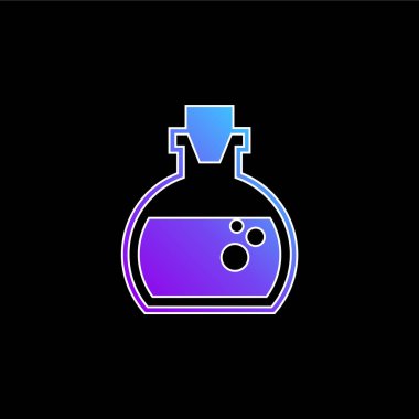 Mavi gradyan vektör simgesi içinde Sıvı içeren Aromaterapi Losyonu Şişesi