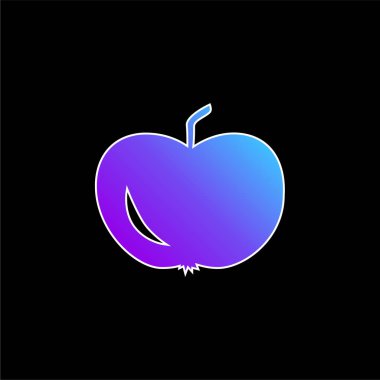 Siyah Şekil Mavi Gradyan Vektör Simgesinin Elması