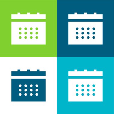 Yıllık Düz Renk simgesi seti