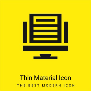 Article minimal bright yellow material icon clipart
