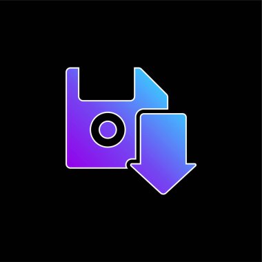 Ok mavi eğimli vektör simgesi