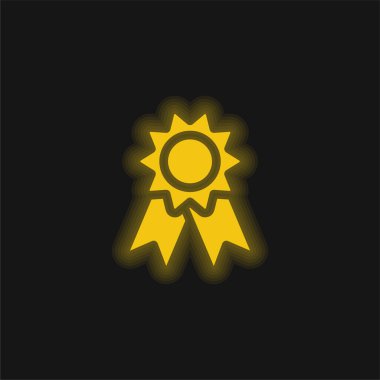 Ödül sarı parlak neon simgesi
