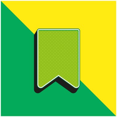 Yer imi Yeşil ve sarı modern 3d vektör simgesi logosu