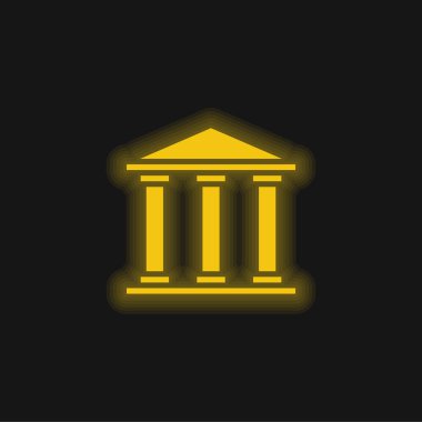 Bankanın sarı parlak neon simgesi