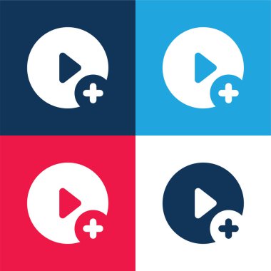 Mavi ve kırmızı dört renk simgesi ekle