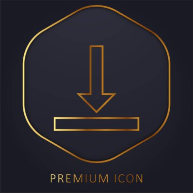 Align golden line premium logo or icon clipart