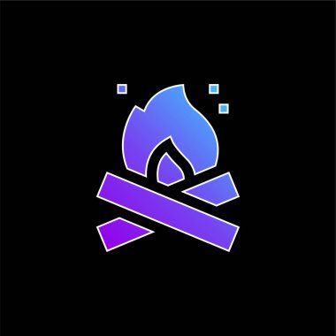 Şenlik ateşi mavi gradyan vektör simgesi