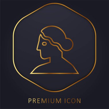 Aphrodite golden line premium logo or icon clipart