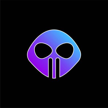 Uzaylı mavi gradyan vektör simgesi