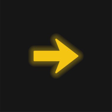 Ok Sağa Parlayan sarı neon simgesini gösteriyor