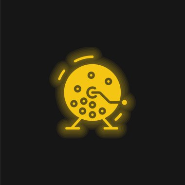 Bingo sarı parlak neon simgesi