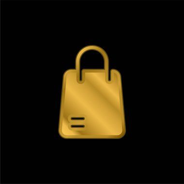 Altın kaplama metalik simge veya logo vektörü