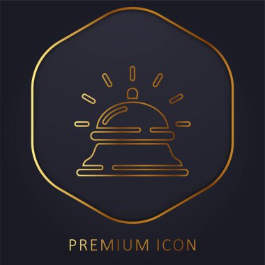 Bell golden line premium logo or icon clipart