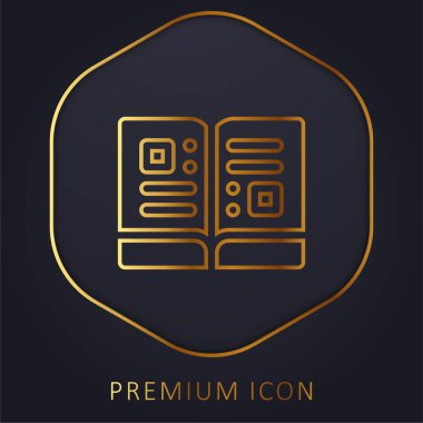 Altın satır premium logosu ya da simgesi