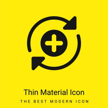 Add minimal bright yellow material icon clipart