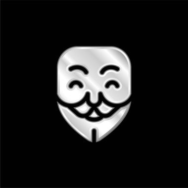 Anonim gümüş kaplama metalik simge