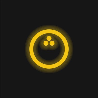 Bowling topu sarı parlak neon simgesi