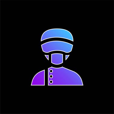 Yardımcı mavi gradyan vektör simgesi